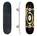 ロングスケートボード スケボー 海外モデル 直輸入 EFTOWEL Skateboards Gold Clock with Gold Rose Stock Il...
