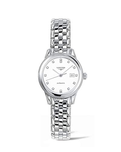 ロンジン 腕時計 ロンジン スイス レディース Longines Flagship Automatic White Diamond Dial Ladies Watch L43744276腕時計 ロンジン スイス レディース