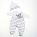 ジェーシートイズ 赤ちゃん おままごと ベビー人形 JC Toys | Berenguer Boutique | Baby Doll Outfit | Gray Striped Long Onesie with Headband, and Booties | Ages 2+ | Fits Dolls 14"- 16"ジェーシートイズ 赤ちゃん おままごと ベビー人形
