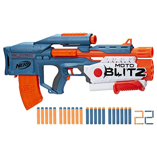 ナーフ アメリカ 直輸入 ソフトダーツ リフィル NERF Elite 2.0 Motoblitz Blaster with Scope, Motorized 10-Dart Blasting, Airblitz 6 Darts, Outdoor Toys for 8 Year Old Boys & Girlsナーフ アメリカ 直輸入 ソフトダーツ リフィル