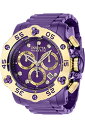 rv CBN^ CrN^ Y Invicta Men's 38702 Reserve Quartz Chronograph Purple, Gold Dial Watchrv CBN^ CrN^ Y