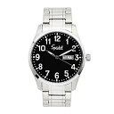 ӻ ѥǥ ꥫ ɥ  Speidel Men's Essential Metal Watch with Link Watchband Silver with Black Faceӻ ѥǥ ꥫ ɥ 