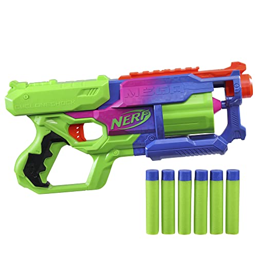 ナーフ アメリカ 直輸入 ソフトダーツ リフィル NERF Mega CycloneShock Toy Blaster, Cybershock Color Style, 6-Dart Drum, 6 AccuStrike Mega Darts, Easy Priming (Amazon Exclusive)ナーフ アメリカ 直輸入 ソフトダーツ リフィル