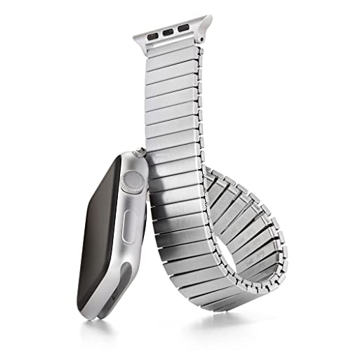 腕時計 シュパイデル アメリカ ドイツ メンズ Speidel Twist-O-Flex Expansion band in IP Silver compatible for use with the 38/40/41 Apple Watch Series 1, 2, 3, 4,5, 6, 7, 8, 9 in Size 9腕時計 シュパイデル アメリカ ドイツ メンズ