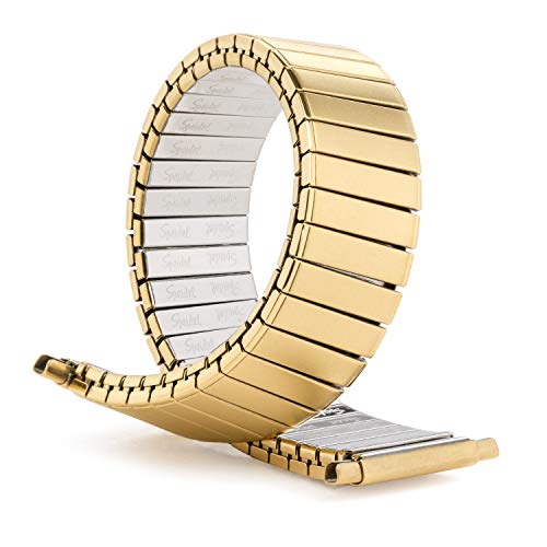 腕時計 シュパイデル アメリカ ドイツ メンズ Speidel Men’s Twist-O-Flex Gold-Tone Stainless Steel Stretch Metal Replacement Expansion Watch Band with Self-Adjusting Curved Ends for 16mm 17mm 18mm 19mm 20mm 2腕時計 シュパイデル アメリカ ドイツ メンズ