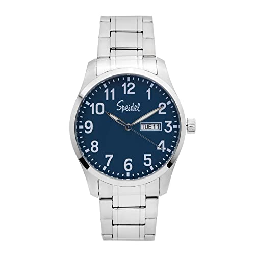 腕時計 シュパイデル アメリカ ドイツ メンズ Speidel Men's Essential Metal Watch with Link Watchband Silver with Blue Face腕時計 シュパイデル アメリカ ドイツ メンズ