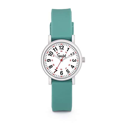 腕時計 シュパイデル アメリカ ドイツ レディース Speidel Scrub Petite Watch Made for Doctors, Nurses, EMT, Surgeons and Students w/Red Second Hand in Teal腕時計 シュパイデル アメリカ ドイツ レディース