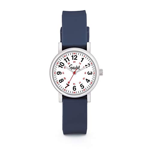 腕時計 シュパイデル アメリカ ドイツ レディース Speidel Scrub Petite Watch Made for Doctors, Nurses, EMT, Surgeons and Students w/Red Second Hand in Navy腕時計 シュパイデル アメリカ ドイツ レディース