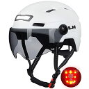 ヘルメット 自転車 サイクリング 輸入 クロスバイク ILM Adult Bike Helmet with USB Rechargeable LED Front and Back Light Mountain Road Bicycle Helmets for Men Women Removable Goggle Cycling Helmet E3-10L(ヘルメット 自転車 サイクリング 輸入 クロスバイク