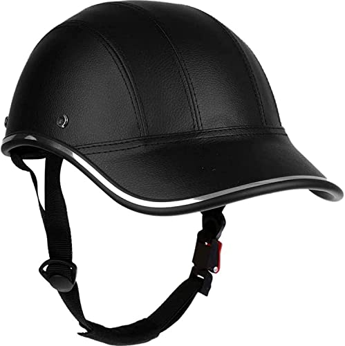 ヘルメット 自転車 サイクリング 輸入 クロスバイク Bike Baseball Helmets-Cycling-Bicycle Adults - ABS Leather Safety with Adjustable Strap for Adult Men Women Black (21.6-24.4in) (Black, One Size)ヘルメット 自転車 サイクリング 輸入 クロスバイク