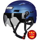 ヘルメット 自転車 サイクリング 輸入 クロスバイク ILM Adult Bike Helmet with USB Rechargeable LED Front and Back Light Mountain Road Bicycle Helmets for Men Women Removable Goggle Cycling Helmet E3-10L(ヘルメット 自転車 サイクリング 輸入 クロスバイク