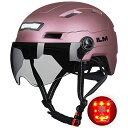 ヘルメット 自転車 サイクリング 輸入 クロスバイク ILM Adult Bike Helmet with USB Rechargeable LED Front and Back Light Mountain Road Bicycle Helmets for Men Women Removable Goggle Cycling Helmet E3-10L(ヘルメット 自転車 サイクリング 輸入 クロスバイク