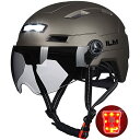 ヘルメット 自転車 サイクリング 輸入 クロスバイク ILM Adult Bike Helmet with USB Rechargeable LED Front and Back Light Mountain Road Bicycle Helmets for Men Women Removable Goggle Cycling Helmet E3-10L(ヘルメット 自転車 サイクリング 輸入 クロスバイク