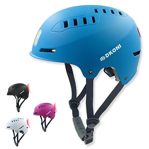 ヘルメット 自転車 サイクリング 輸入 クロスバイク DKONI Smart Bike Helmet with USB Rechargeable Front Back LED Light Adult Bicycle Helmets for Urban Commuter Cycling Scootering Skateboarding Skating(Mヘルメット 自転車 サイクリング 輸入 クロスバイク