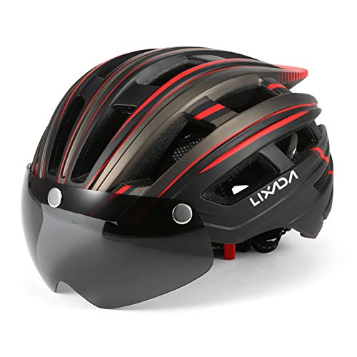 ヘルメット 自転車 サイクリング 輸入 クロスバイク Lixada Adult Bike Helmet Mountain Bike Helmet with Detachable Magnetic Goggles Removable Sun Visor Adjustable Mountain & Road Bicycle Helmets for Men Woヘルメット 自転車 サイクリング 輸入 クロスバイク