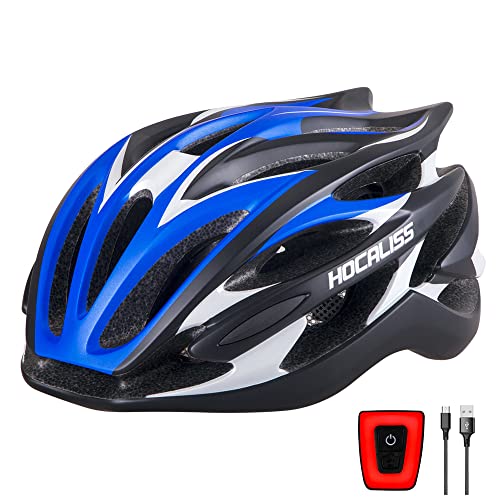 ヘルメット 自転車 サイクリング 輸入 クロスバイク HOCALISS Adult Bike Helmet, Road Bicycle Helmet with LED Rear Light for Adult Men Women Skateboard Skating Roller Skates Cycling Sportヘルメット 自転車 サイクリング 輸入 クロスバイク