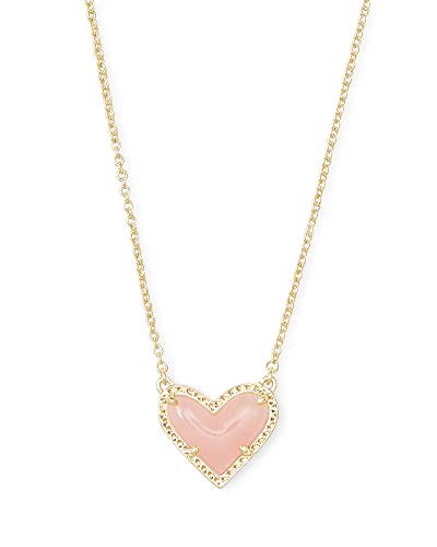 ケンダスコット アメリカ アクセサリー ブランド かわいい Kendra Scott Ari Heart Short Pendant Necklace in 14k Gold-Plated Brass, Rose Quartz, Fashion Jewelry for Womenケンダスコット アメリカ アクセサリー ブランド かわいい