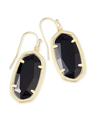 ケンダスコット ピアス アメリカ 日本未発売 ブランド Kendra Scott Dani Drop Earrings for Women, Fashion Jewelry, 14k Gold-Plated, Black Opaque Glassケンダスコット ピアス アメリカ 日本未発売 ブランド