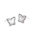 ケンダスコット ピアス アメリカ 日本未発売 ブランド Kendra Scott Lillia Butterfly Stud Earring in Silver-Plated Brass, Fashion Jewelry for Women, Dichroic Glassケンダスコット ピアス アメリカ 日本未発売 ブランド