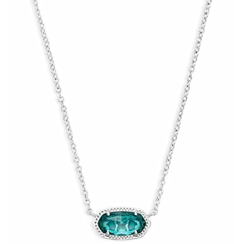 ケンダスコット アメリカ アクセサリー ブランド かわいい Kendra Scott Elisa Pendant Necklace for Women, Fashion Jewelry, Rhodium-Plated, London Blueケンダスコット アメリカ アクセサリー ブランド かわいい