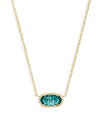 ケンダスコット アメリカ アクセサリー ブランド かわいい Kendra Scott Elisa Short Pendant Necklace for Women, Dainty Fashion Jewelry, 14K Gold-Plated Brass, London Blue Clear Glassケンダスコット アメリカ アクセサリー ブランド かわいい