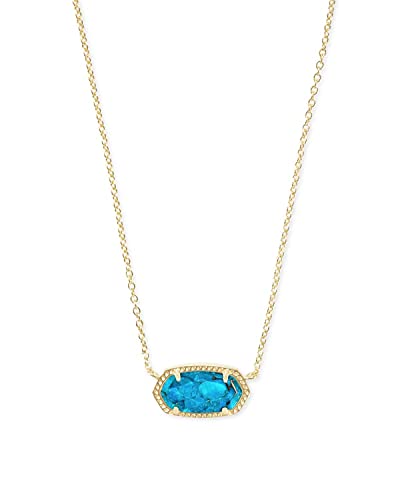 ケンダスコット アメリカ アクセサリー ブランド かわいい Kendra Scott Elisa Pendant Necklace for Women, Fashion Jewelry, 14k Gold-Plated, Bronze Veined Red Turquoiseケンダスコット アメリカ アクセサリー ブランド かわいい