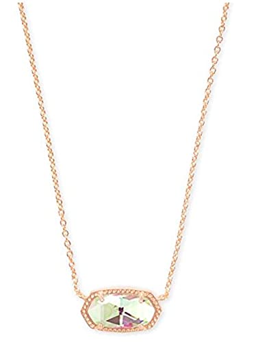 ケンダスコット アメリカ アクセサリー ブランド かわいい Kendra Scott Elisa Pendant Necklace for Women, Fashion Jewelry, 14k Rose Gold-Plated, Dichroic Glassケンダスコット アメリカ アクセサリー ブランド かわいい