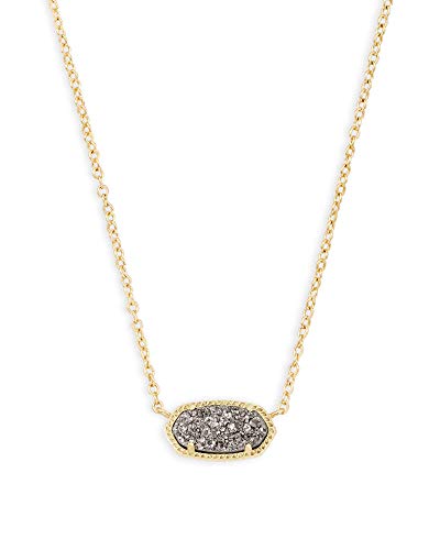 ケンダスコット アメリカ アクセサリー ブランド かわいい Kendra Scott Elisa Pendant Necklace for Women, Fashion Jewelry, 14k Gold-Plated, Platinum Drusyケンダスコット アメリカ アクセサリー ブランド かわいい
