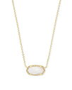 ケンダスコット アメリカ アクセサリー ブランド かわいい Kendra Scott Elisa Short Pendant Necklace for Women, Dainty Fashion Jewelry, 14k Gold-Plated, White Mother of Pearlケンダスコット アメリカ アクセサリー ブランド かわいい