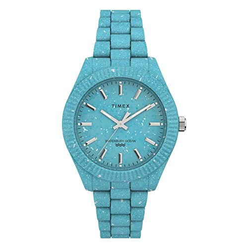 ӻ å ǥ Timex Women's Waterbury Ocean Recycled Plastic 37mm Watch - Triple Light Blueӻ å ǥ