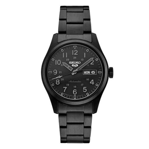 楽天angelica腕時計 セイコー メンズ SEIKO SRPJ09 Automatic Watch for Men - 5 Sports - Rich Black Dial with Day/Date Calendar and Luminous Hands & Numeral Markers, 100M Water-Resistant腕時計 セイコー メンズ