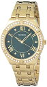 rv QX GUESS fB[X GUESS Ladies 36mm Watch - Gold Tone Bracelet Green Dial Gold Tone Caserv QX GUESS fB[X