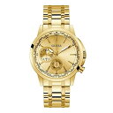 rv QX GUESS Y GUESS Men's 44mm Watch - Gold Tone Strap Champagne Dial Gold Tone Caserv QX GUESS Y