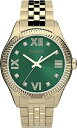 rv ^CbNX Y Timex Women's Waterbury Legacy 34mm Watch ? Green Dial Gold-Tone Stainless Steel Case & Bracelet with Crystalsrv ^CbNX Y