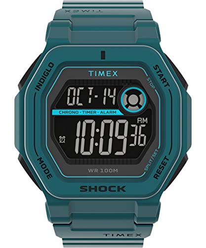 ӻ å  Timex Men's Command Encounter 45mm Watch - Blue Strap Digital Neg Display Dial Blue Caseӻ å 