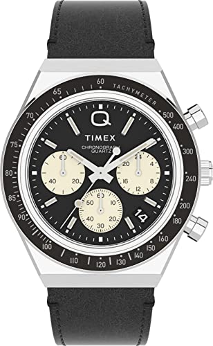 タイメックス 腕時計（メンズ） 腕時計 タイメックス メンズ Timex Q Men's 40mm Watch ? Black Dial Silver-Tone Case Black Bracelet腕時計 タイメックス メンズ