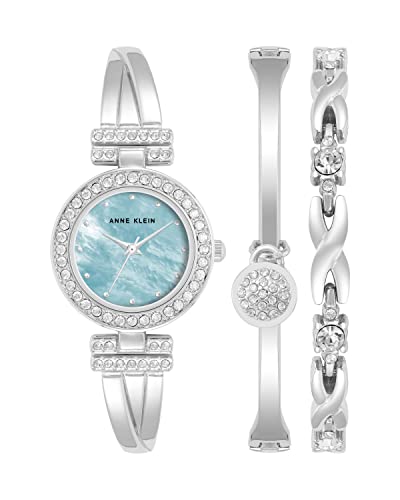 楽天angelica腕時計 アンクライン レディース Anne Klein Women's Premium Crystal Accented Bangle Watch and Bracelet Set腕時計 アンクライン レディース