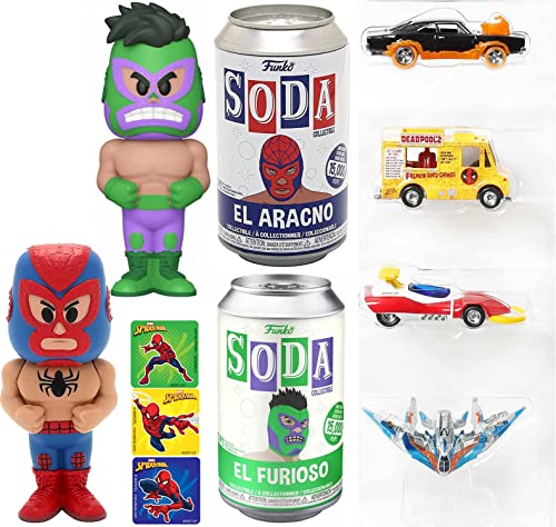 ファンコ FUNKO フィギュア 人形 アメリカ直輸入 Spider-Can-Man Figure Hero Bundled with Spider-Man Soda Web Wild + Marvel El Furioso Hulk + Super Hero Pop Cars Team Ghost Rider + Deadpool + Galaxy Milano Shファンコ FUNKO フィギュア 人形 アメリカ直輸入