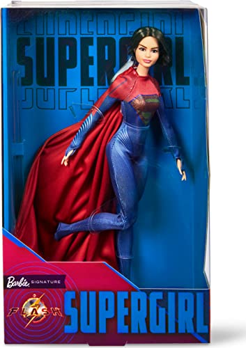 バービー バービー人形 Barbie Supergirl Collectible Doll from The Flash Movie Wearing Red and Blue Suit with Cape, Doll Stand Included (Amazon Exclusive)バービー バービー人形