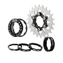 スプロケット フリーホイール ギア パーツ 自転車 Bibike Single Speed Conversion Kit 13T/14T/15T/16T/17T...