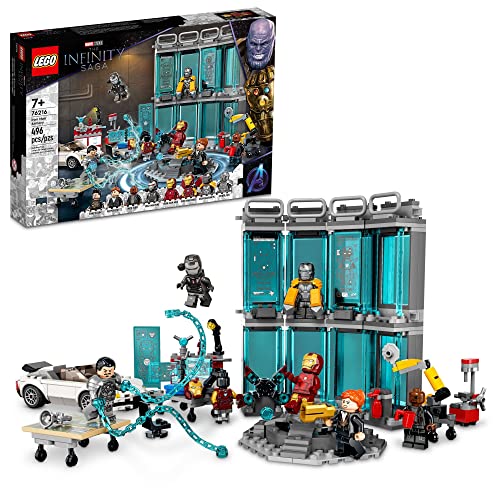 レゴ Lego Marvel Iron Man Armory Toy Building Set 76216, Avengers Gift for 7 Plus Year Old Kids, Boys & Girls, Iron Man Pretend Play Toy, Marvel Building Kit with MK3, MK25 and MK85 Suit Minifiguresレゴ