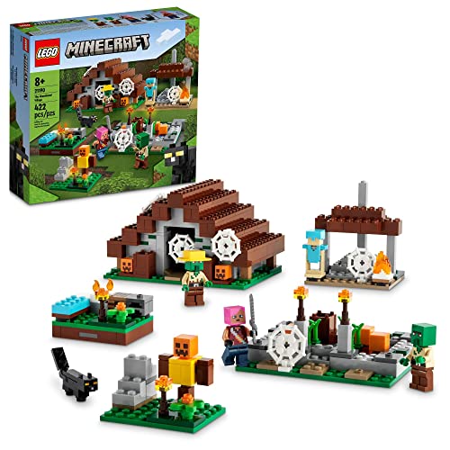 レゴ LEGO Minecraft The Abandoned Village Building Kit 21190 Minecraft Zombie Toy Set Gift Idea for Kids Girls Boys Age 8+ Featuring Game Figures Including Zombies and Zombie Hunt…