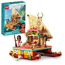 レゴ LEGO Disney Princess Moana 039 s Wayfinding Boat Building Toy 43210 Disney Princess Toy Set with Moana and Sina Mini-Dolls, Dolphin Figure, Disney-Inspired Pretend Play Toy for Kids Boys Girls Ages 6 レゴ