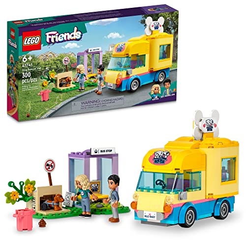 レゴ LEGO Friends Dog Rescue Van Building Toy 41741 Mobile Rescue Center Pretend Play Set, Gift Idea for Animal-Loving Kids Girls Boys Age 6+ Featuring Nova and Dr. Marlon Mini-Dolls, Dog Figure, Toy Vanレゴ