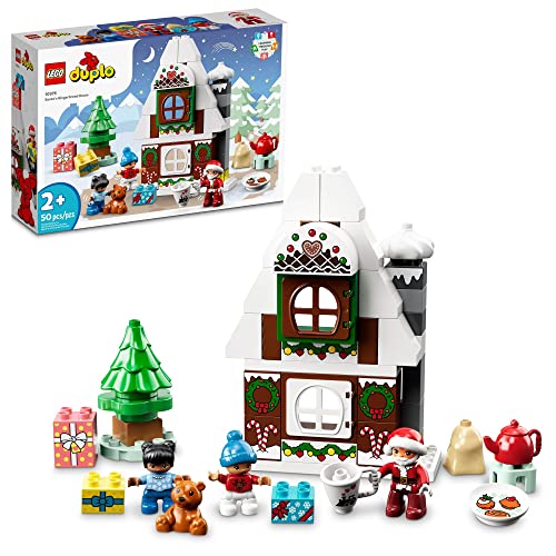 レゴ LEGO DUPLO Santa 039 s Gingerbread House Toy with Santa Claus Figure, Stocking Filler Gift Idea for Toddlers, Girls and Boys Age 2 Plus, 10976レゴ