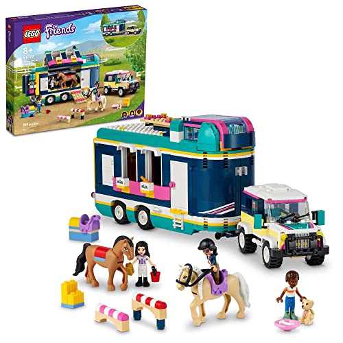 レゴ LEGO Friends Horse Show Trailer 41722, Horse Toy for 8 Plus Year Old Girls and Boys with 2 Horses, SUV Car and Riding Accessories, Animal Playset, Gift ideaレゴ