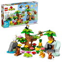 レゴ LEGO DUPLO Wild Animals of South America 10973 Educational Set - Featuring 7 Toy Animal Figures and Jungle Playmat, Early Learning and Motor Skill Toys for Toddlers, Girls, Boys, and Kids Ages 2 レゴ