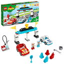 レゴ LEGO 10947 DUPLO Town Race Cars Toy for Toddlers 2 Years Old, Push and Go Racer Vehicles Set for Preschool Kidsレゴ