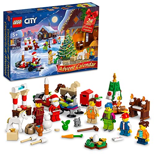 レゴ LEGO City 2022 Advent Calendar 60352 Building Toy Set for Kids, Boys and Girls Ages 5 Includes a City Playmat and 5 City TV Characters (287 Pieces)レゴ