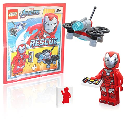쥴 LEGO Marvel Super Heroes Avengers Infinity War Minifigure - Iron Rescue (Pepper Potts) in Red Armor with Drone 76164쥴